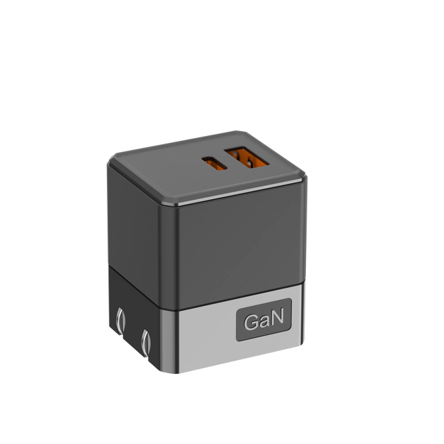 35W GaN Charger Adapter Retractable Type-C Cable Fast Charging Wall USB Travel Charger Foldable Multi-Plug CE Certified PD QC3.0