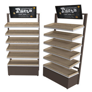 Highbright Steel Wood Combination Structure ventilée Support d'affichage de boulangerie haute capacité pour supermarché - Product Image 5
