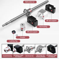 Kit complet de vis à billes SFU1605/2510, ensemble complet C5/C7 GCr15, écrou à billes BK/BF, coupleur de support pour imprimante 3D CNC, automatisation