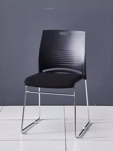 Lu Simple entrenamiento marco de acero sólido negociación Silla de conferencia en forma de arco Silla de acero de plástico apilado con esponja gruesa - Product Image 3