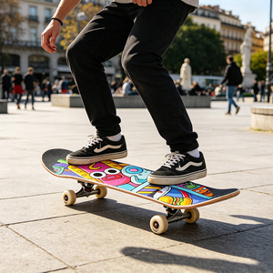 <span class=keywords><strong>Skateboard</strong></span> de 31 pouces <span class=keywords><strong>pour</strong></span> adultes débutants, en bois d'érable 7 plis, complet, cruiser, <span class=keywords><strong>pour</strong></span> la conduite en ville et le freestyle - Product Image 2