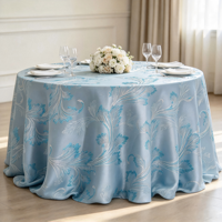 Nappe ronde jacquard à motif floral européen avec fil métallique, nappe décorative pour mariage, banquet, hôtel, vente en gros