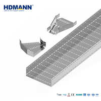Hdmann Certifié DNV, chemin de câbles en acier inoxydable SS316 résistant aux acides de 300 mm pour système de routage de câbles extérieur en usine chimique