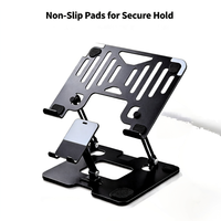 Support Ergonomique pour Ordinateur Portable Great Roc avec Support Téléphone, Réglable en Hauteur et en Angle, Rehausseur Portable pour Ordinateurs Portables et Tablettes de 10 à 17 Pouces