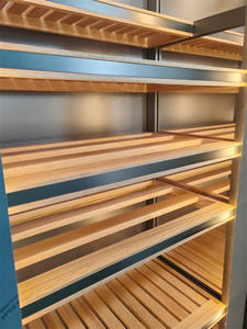 高級ホームホテルレストラン家具温度制御無地ワインクーラーキャビネット木製バーガラスディスプレイ付き - Product Image 2