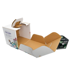 Caja de vino rígida roja de lujo personalizada al por mayor con asa de cinta y lámina dorada para juegos de regalo de Navidad - Product Image 4