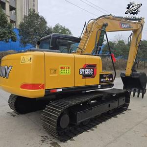 Excavadora de cadenas usada SANY 135, de segunda mano, marca original japonesa, 13.5 toneladas, excavadora de cadenas de tamaño mediano. - Product Image 4