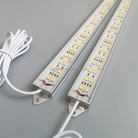 Barre lumineuse LED en aluminium étanche IP67 12V 30cm double rangée RGB avec interrupteur, intensité réglable, pour camping, extérieur et intérieur