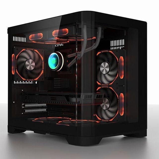 Wanjia Tianmu MINI Desktop Computer Chassis with Curved Glass Sea View MATX240 MicroATX Metal Rack Stocked Without Column
