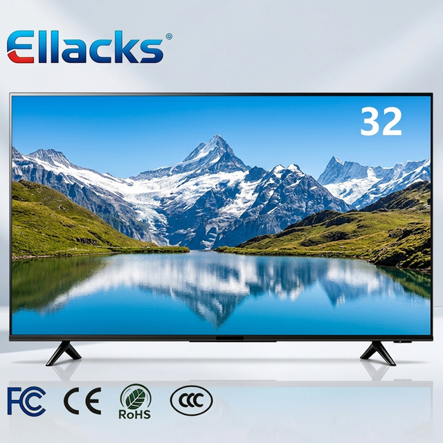 OEM Custom  32 Inch Android 15 Smart LED TV 2K HD 2GB RAM 16GB ROM Whaleplay Wall Mount Flat Screen HDTV for Hotel Room