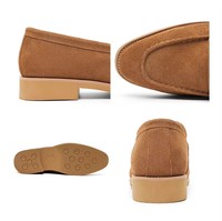 Mocassins en daim confortables pour hommes, faciles à enfiler, chaussures habillées respirantes pour le bureau et les trajets quotidiens