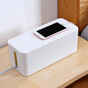 Organizer Desktop scatola di immagazzinaggio filo di alimentazione striscia di filo Organizer scatola di gestione via cavo cavo cavo cavo per Computer che si nasconde con coperchio - Product Image 2