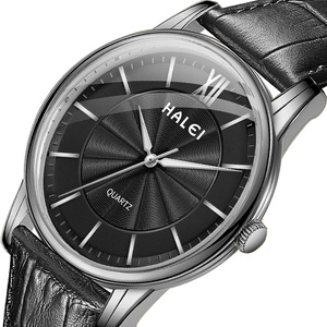 Envío Directo HALEI Nuevo Reloj de Cuarzo Original para Hombre con Correa de Cuero Genuino, Resistente al Agua 3BAR, Movimiento Japonés, Venta al Por Mayor - Product Image 2