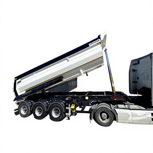 Semi-remorque benne basculante à 3 essieux pour le transport de matériaux de construction et miniers, avec carrosserie en acier durable - Product Image 1