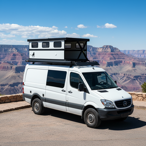 P Show Canvas Double <span class=keywords><strong>Couche</strong></span> Quatre Saisons Électrique <span class=keywords><strong>Pop</strong></span> up Rooftop Camper avec Mur Dur et Fonction Imperméable pour Van RV - Product Image 1