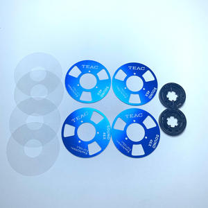 En gros, ensemble de quatre bobines de cassette en métal doré TEAC avec texte imprimé, avec moyeux de montage, pour bobines ouvertes, accessoire de bricolage - Product Image 4