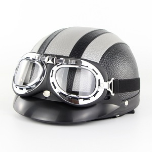 Scooter électrique Citycoco moto casque en cuir rétro personnalité casque mode demi casque envoyer des lunettes - Product Image 1