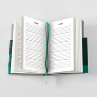 Livre personnalisé en tissu gris à couverture rigide, marque-page fantaisie personnalisé avec estampage à chaud, service d'impression de livres format A5