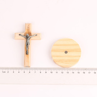 Ornement de Jésus, décorations catholiques, croix, crucifix en bois, artisanat, statue religieuse pour cadeau, décoration de bureau à domicile