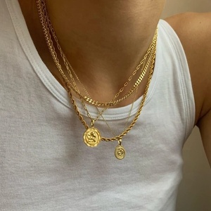 Ketting Massief Goud 18K Diamond Cut Touw Ketting 18Inch 3Mm Geel Touw Ketting Voor Sieraden Maken - Product Image 5