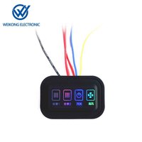 Interrupteur à 3 niveaux de température pour ceinture chauffante, étanche IP66, durable, 12V/24V/5V, bouton poussoir en silicone