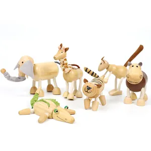 Jouets éducatifs en bois pour enfants, 12a, animaux, vente en gros, pièces de puzzle montessori personnalisées pour garçons et filles