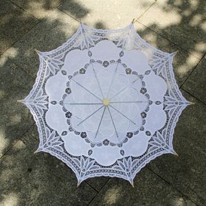 P261 Mini parapluie de décoration pour petits enfants Parasol en <span class=keywords><strong>dentelle</strong></span> <span class=keywords><strong>ivoire</strong></span> blanc pour mariée mariage Contrôle manuel pour enfants - Product Image 5