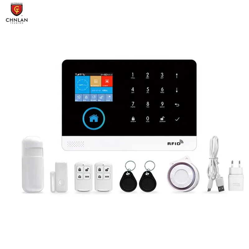 Tuya GSM WiFi Smart Home Alarme de incêndio sistema kit para casa inteligente Sirene sistema de alarme de segurança sem fio