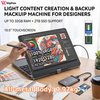 Ordinateur portable OEM 10,5 pouces 100 % sRGB pour créateurs, écran tactile 360°, jusqu'à 32 Go, 2 To, PC de secours pour designers, tablette de création de contenu