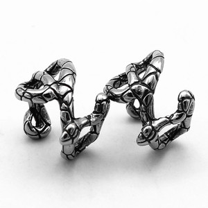 yunnique Snake <b>Cuff</b> <b>Earrings</b> Titanium Steel Animal Shape Geometric Design For Men And Women Fashion Jewelry - Product Image 5