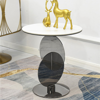 Table basse moderne en acier inoxydable pour salon et table d'appoint pour canapé, montage facile, décorative, durable, pour hôtel