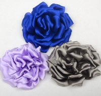 Grande broche 11cm en tissu de mousseline de soie faite à la main Broches à fleurs roses-Accessoires de bricolage pour chaussures et robes Broches à la mode principalement fabriquées