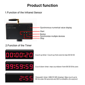 Xách tay kỹ thuật số không dây Laser hẹn giờ chuyên nghiệp theo dõi lĩnh vực chạy nước rút hệ thống thời gian cho thể thao đào tạo đua đồng hồ cho chạy - Product Image 3