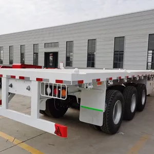 Transport container Selbst laden der 12 Meter 20 Fuß 40 FT Pritschen anhänger mit Containers chloss