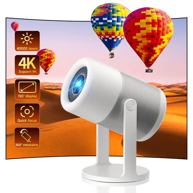 Factory Wholesale Mini Portable Projector Home Cinema Mobile Phone 4K Full Hd Projectors Android WIFI Smart Tv Outdoor Proyector