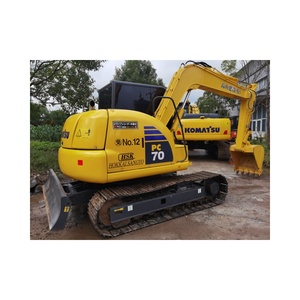 Excavatrice sur chenilles Komatsu PC70 d'occasion de haute qualité, équipement de construction hydraulique de taille moyenne - Product Image 1