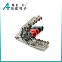 JIALUN 146MM Pinces de batterie robustes de grande taille 200Amp Nickel/Cuivre plaqué Pinces crocodiles/pinces crocodiles
