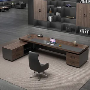 L Shape Design Office Manager Wooden Desk Furniture CEO Desk Computer Table Office Desk