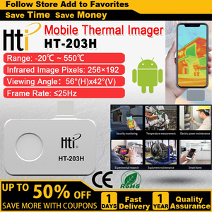 กล้องถ่ายภาพความร้อน HTI HT-203H 256*192 สำหรับตรวจจับข้อบกพร่องของอุปกรณ์ กล้องถ่ายภาพความร้อนแบบ Android Type-C 25Hz กล้องถ่ายภาพความร้อนแบบพกพา HT-2 - Product Image 2