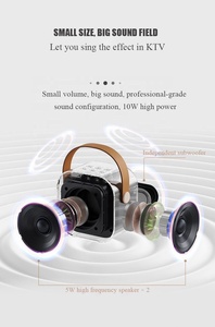 Nouveau microphone portable K12 Mini, microphone intégré, <span class=keywords><strong>karaoké</strong></span> familial à domicile, haut-parleur portable sans fil Bluetooth LED - Product Image 6