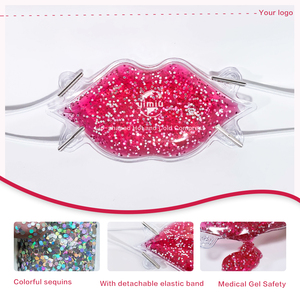 Compresa de Gel Frío/Caliente en Forma de Labios con Perlas de Gel, para Terapia de Rehabilitación en Clínicas/Salones de Belleza, Alivio del Dolor, No Tóxico, PVC+GEL - Product Image 1