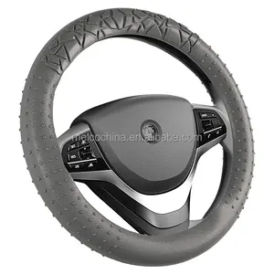 MELCO black rubber universal washable stone grip design car steering wheel cover for 3-spoke wheel