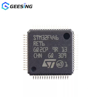 Microcontrolador ARM Cortex-M4 de 32 bits Original de Geesing, 180 MHz, 512 KB de Memoria Flash, LQFP-64 con FPU, DSP, Doble QSPI, SAI, Grado Industrial STM32F446RET6
