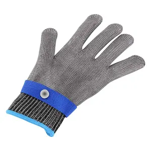 Alta Qualidade Segurança Construção Anti Corte Malha De Aço Inoxidável Metal Wire Glove Butcher Cut Resistant Work Gloves