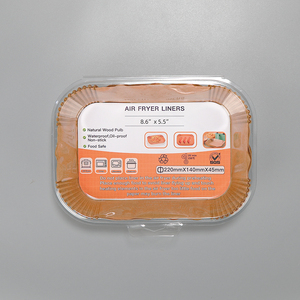Hình chữ nhật 8.6 inch Nồi chiên không khí dùng một lần giấy da không dính nồi chiên không khí lót giấy nấu ăn 40gsm - Product Image 4