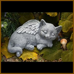 Figurines porte-bonheur antiques <span class=keywords><strong>en</strong></span> <span class=keywords><strong>pierre</strong></span> sculptée, décor de <span class=keywords><strong>jardin</strong></span>, livraison gratuite, <span class=keywords><strong>chat</strong></span> avec ailes - Product Image 2