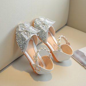 Chaussures de princesse pour filles JHT, sandales à semelle souple tendance, chaussures de princesse pour enfants avec nœud en strass, chaussures en <span class=keywords><strong>cuir</strong></span> élégantes pour bébés - Product Image 3