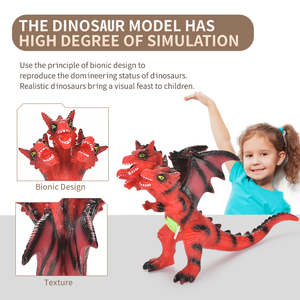 Jouets populaires qui se vendent <span class=keywords><strong>comme</strong></span> <span class=keywords><strong>des</strong></span> petits pains, jouets de dinosaure modèle de dragon à 3 têtes de 26 cm, cadeau pour garçon, <span class=keywords><strong>2022</strong></span> - Product Image 5