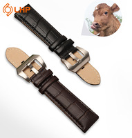Correa de Cuero de Vaca con Patrón de Cocodrilo de Alta Gama Directo de Fábrica, Transpirable, de 16, 18, 20 y 22 mm para Relojes