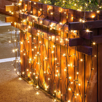 Adaptateur d'alimentation pour lumières LED, lumières scintillantes étanches IP44 avec télécommande et minuterie pour la maison, la cour, le balcon, le camping, la décoration de festival